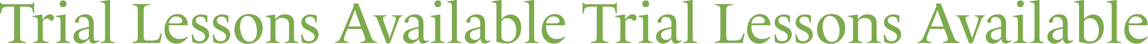 Trial Lessons Available Trial Lessons Available